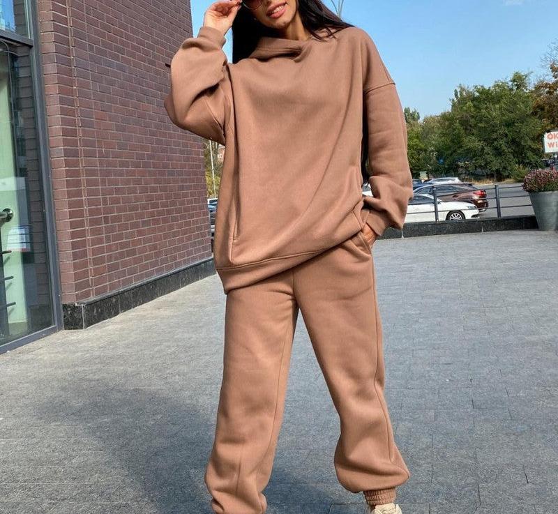 Heidi-Mode - Lässiges Herbst Hoodie und Jogginghose Set für Frauen