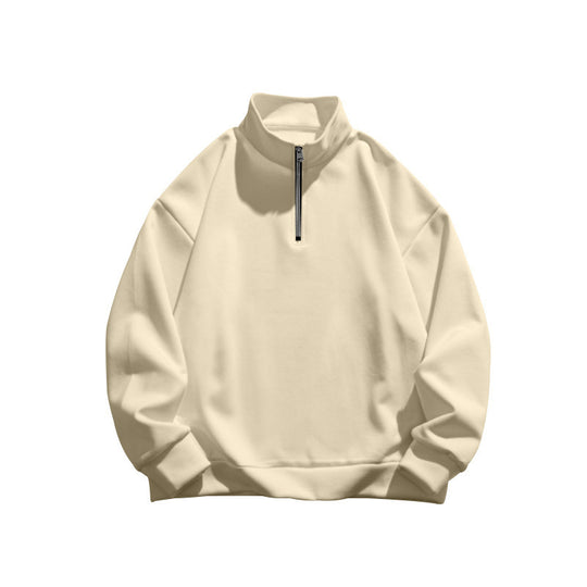 Herren hochfrequente Sweatshirt Jacke mit Stehkragen und Reißverschluss Heidi-Mode