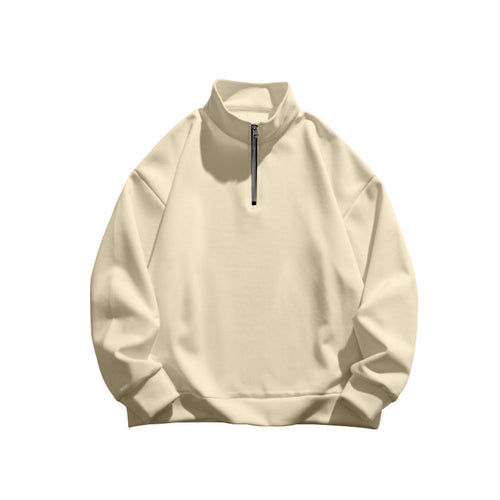 Herren hochfrequente Sweatshirt Jacke mit Stehkragen und Reißverschluss Heidi-Mode