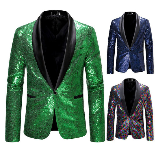 Damen Glamouröser Pailletten Blazer Heidi-Mode