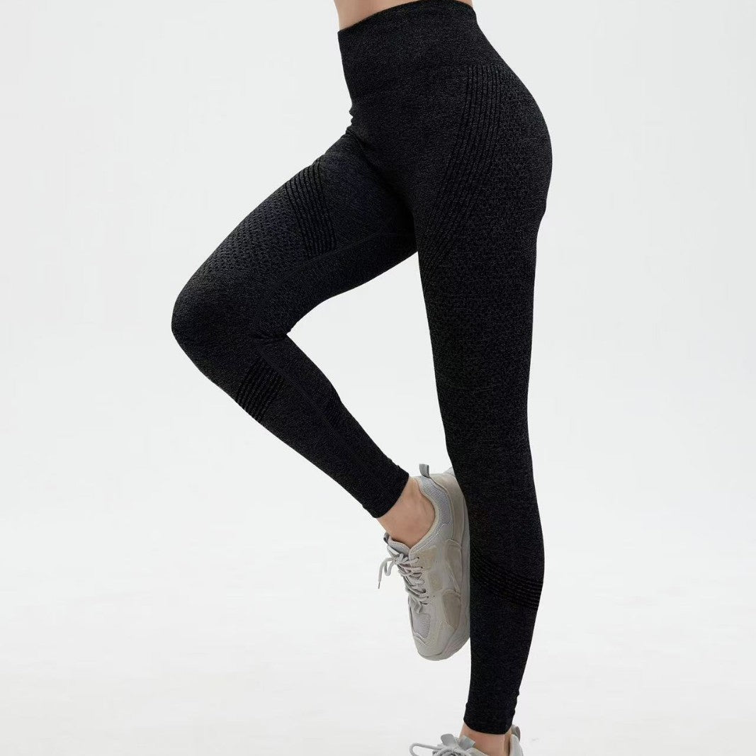 Damen Hochwertige Sportleggings mit atmungsaktiven Mesh-Einsätzen und nahtlosem Design Heidi-Mode