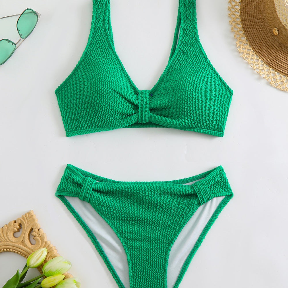 Femme Strukturierter Hochgeschnittener Bikini-Set Heidi-Mode