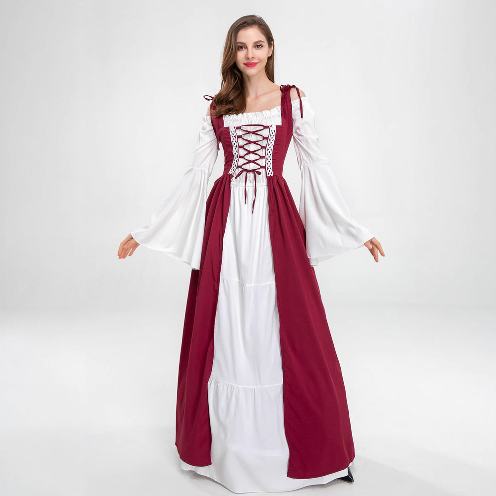 Damen historisches Märchenkleid mit elegantem Oberteil und ausgestellten Ärmeln Heidi