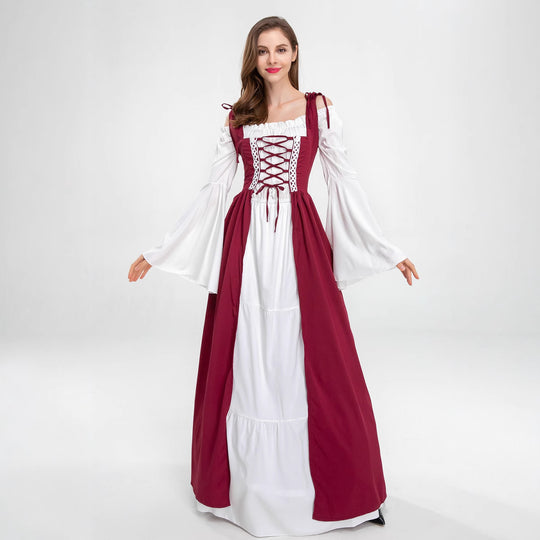 Damen historisches Märchenkleid mit elegantem Oberteil und ausgestellten Ärmeln Heidi