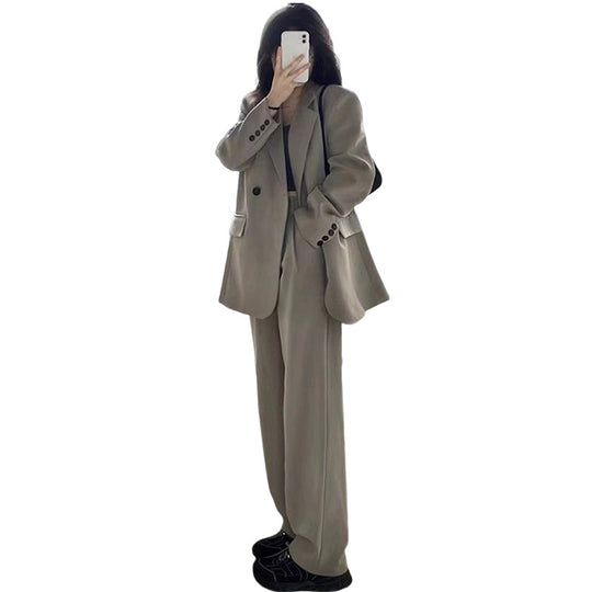 Femme maßgeschneiderter übergroßer Blazer und Hosenanzug Set Heidi-Mode
