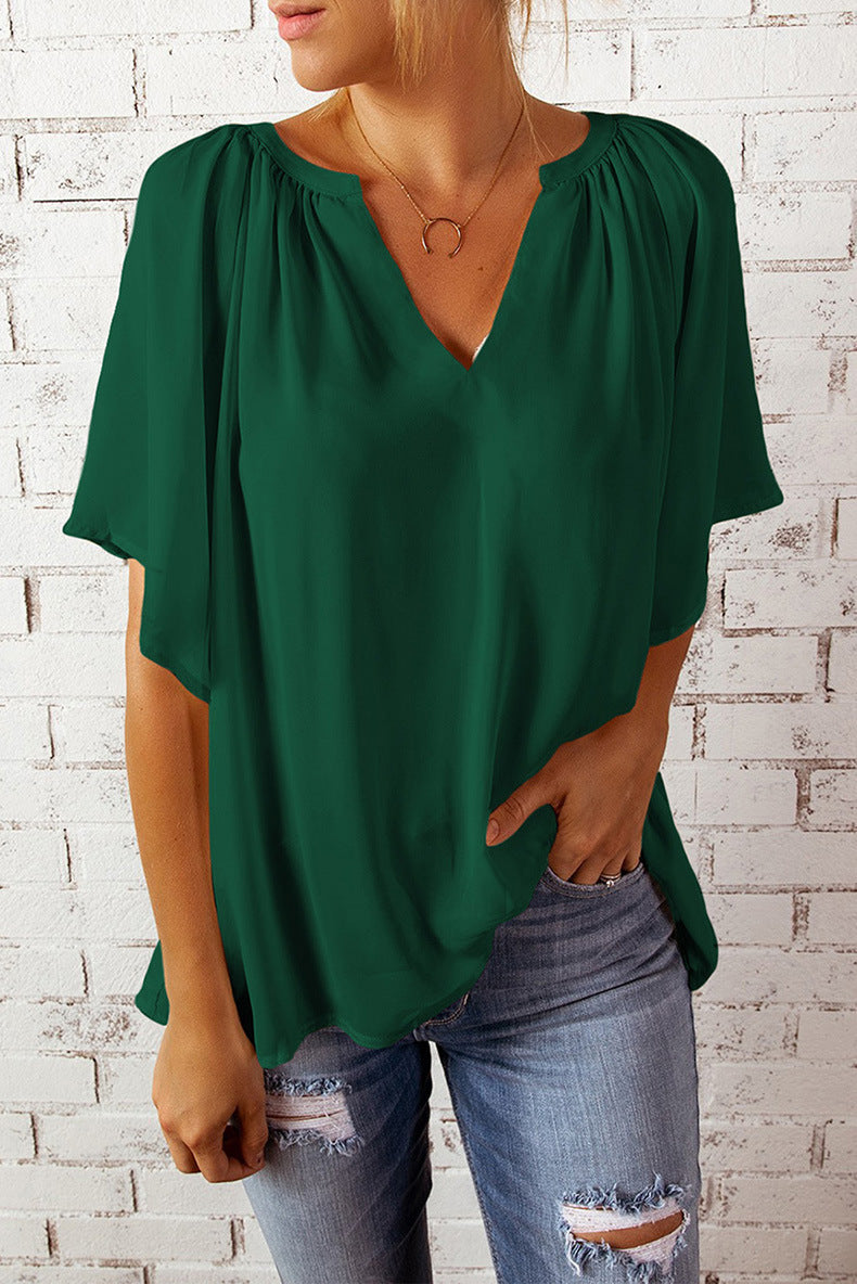 Damen elegante Chiffon-Bluse Heidi-Mode