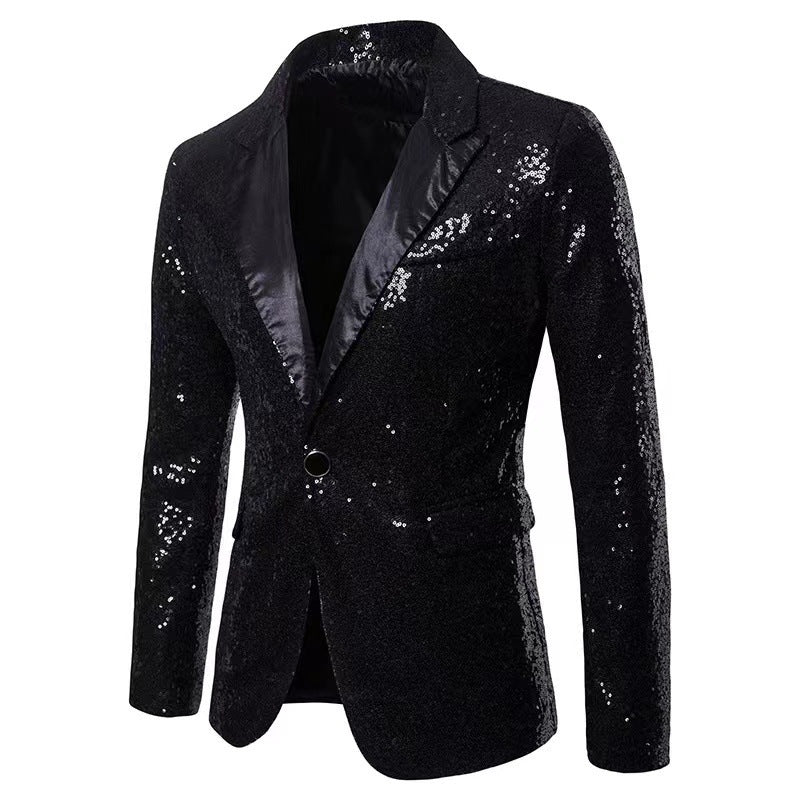 Herren schimmernder Pailletten Blazer Heidi-Mode
