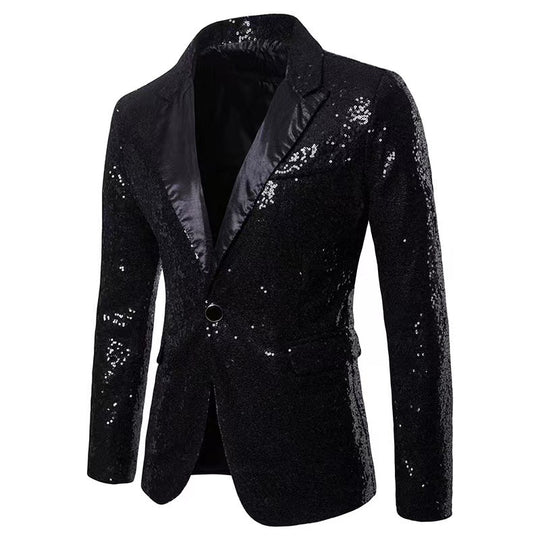 Herren schimmernder Pailletten Blazer Heidi-Mode