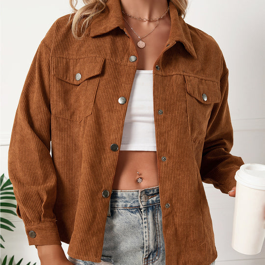 Damen Cordjacke im Oversized-Stil Heidi-Mode