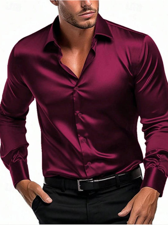 Herren Elegantes und zeitloses Seidenhemd Heidi-Mode