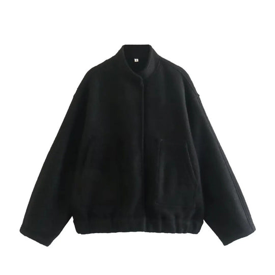 Damen coole Oversize-Jacke aus weichem Wollmix Heidi-Mode