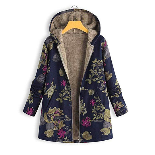 Damen Übergangsjacke mit Blumenmuster Heidi-Mode