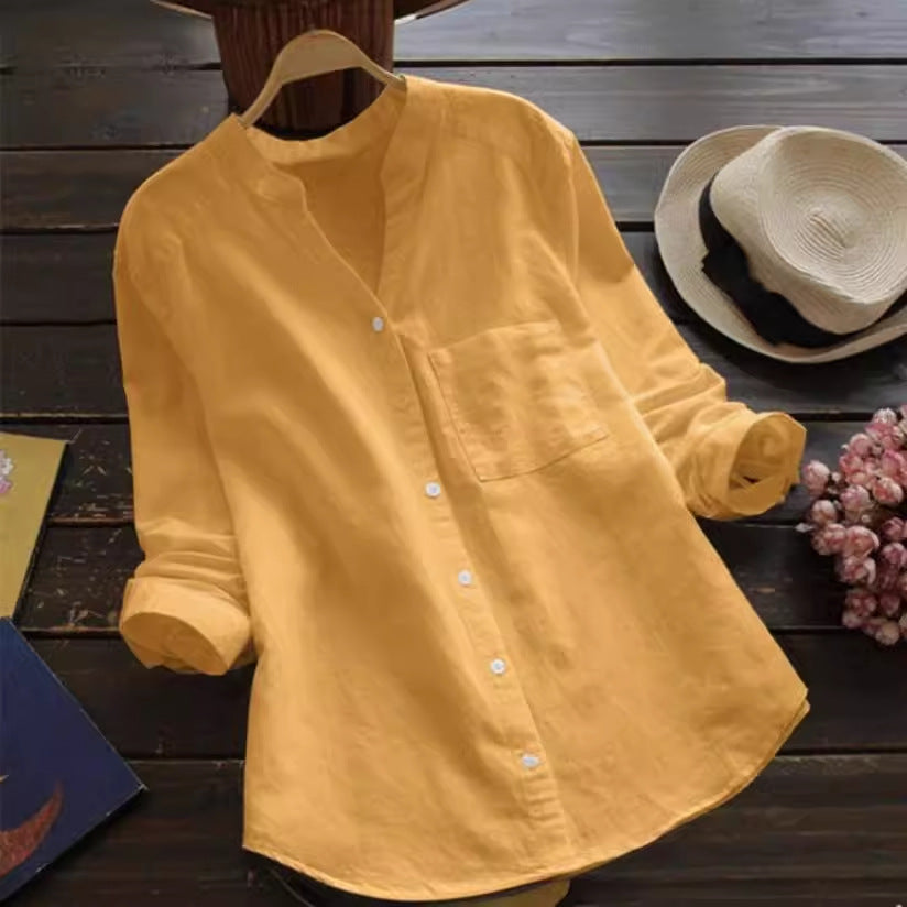 Damen Bluse mit eleganter Knopfleiste und moderner Passform Heidi-Mode