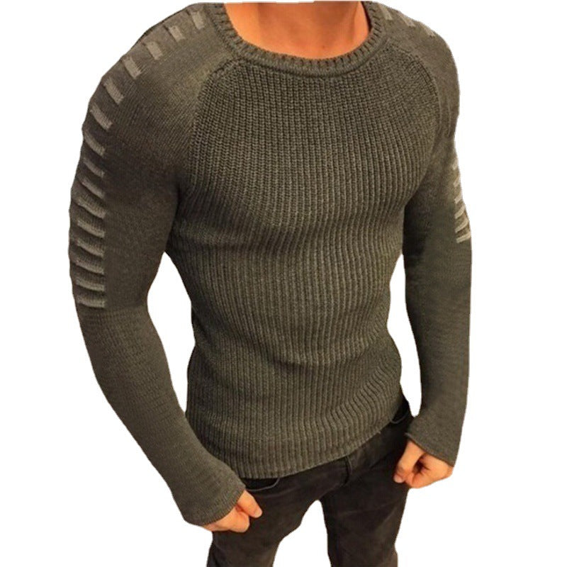 Herren strukturierter Pullover mit modernem Schnitt und kreativen Details Heidi-Mode