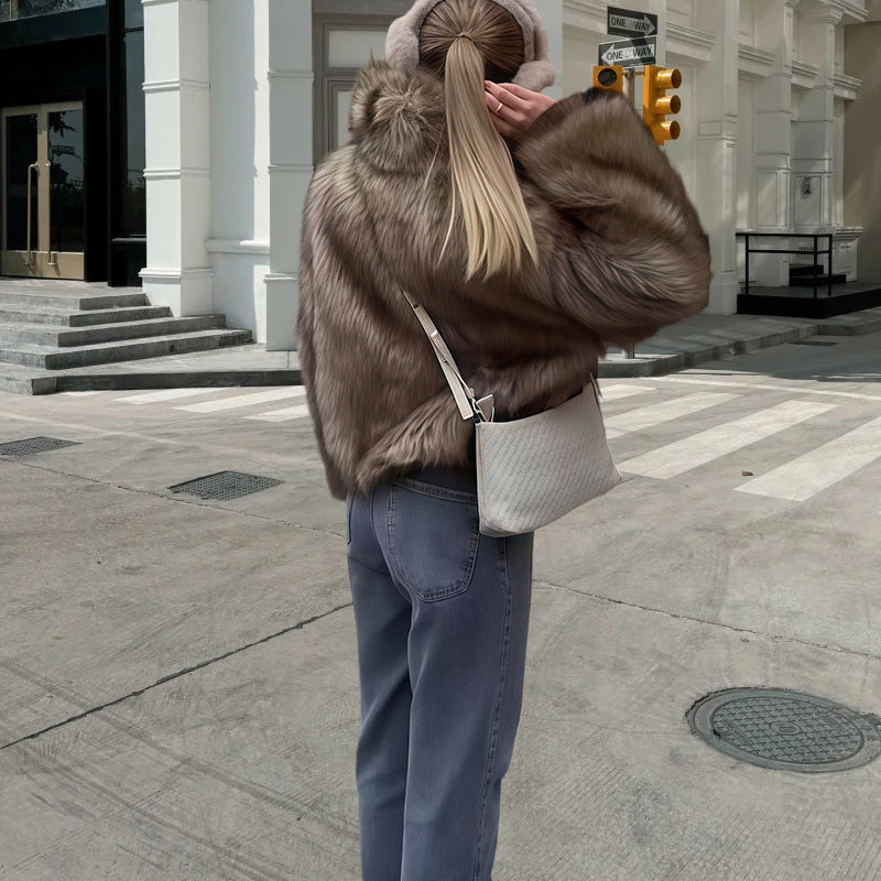 Damen Luxus Kunstfelljacke Heidi-Mode