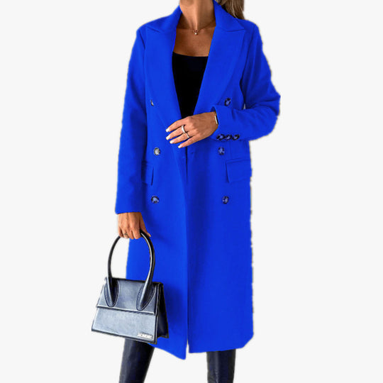 Damen Eleganter und zeitloser Trenchcoat mit doppelter Knopfleiste und praktischen Taschen Heidi-Mode