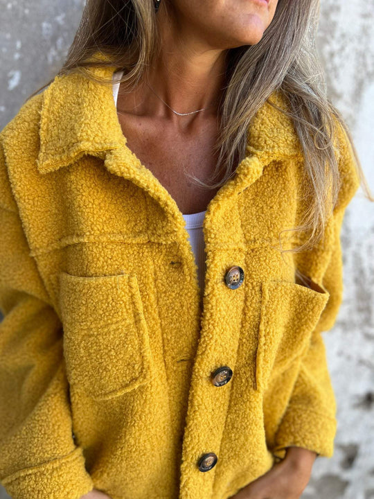 Damen Kuschelige und modische Fleecejacke mit praktischen Taschen Heidi-Mode