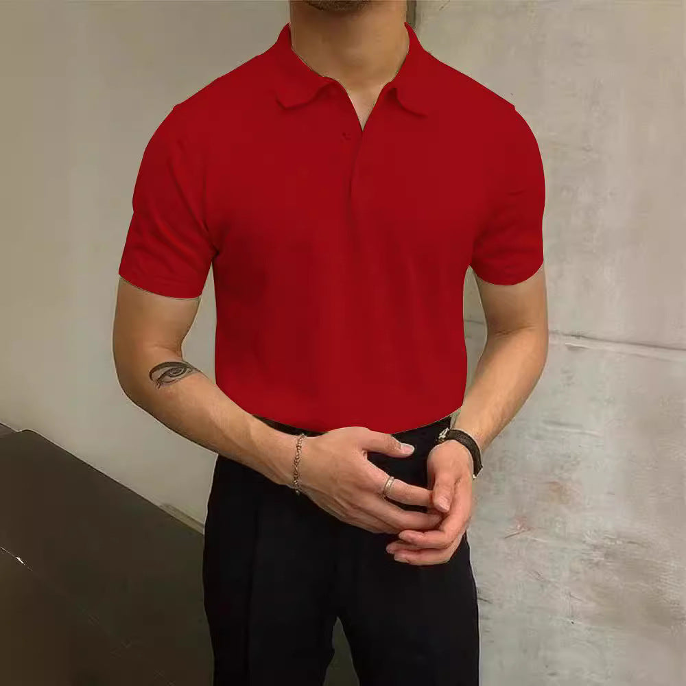 Herren Polo-Shirt aus atmungsaktiver Baumwolle mit elegantem Kragen Heidi-Mode