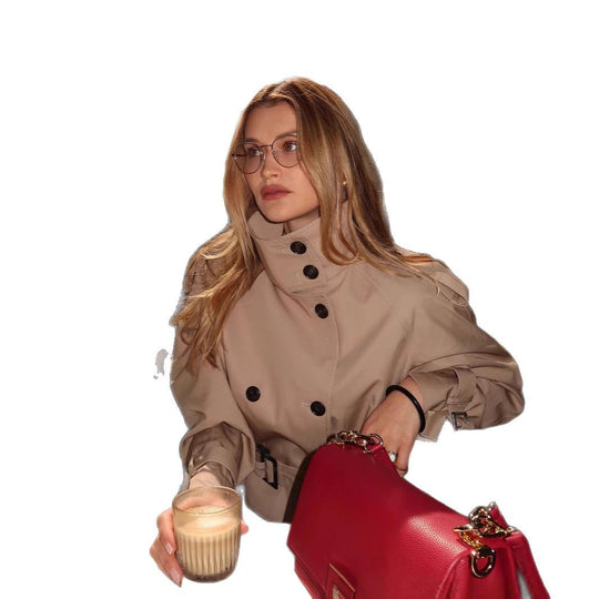 Damen modischer Trenchcoat mit innovativem Schnitt und praktischen Details Heidi-Mode