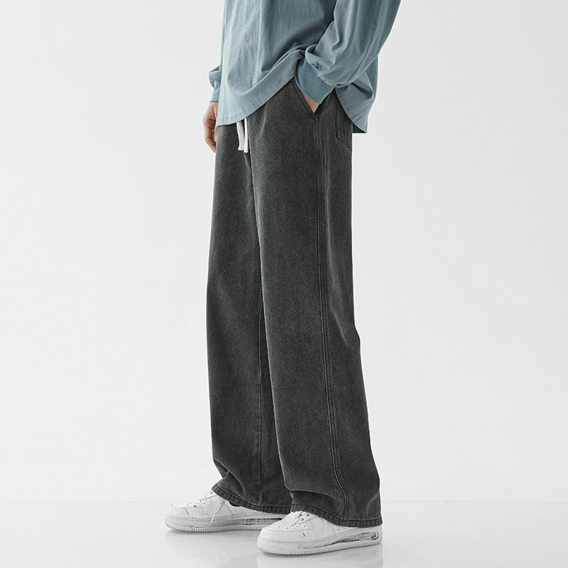 Herren weite Denim-Hose im modernen Vintage-Stil Heidi-Mode