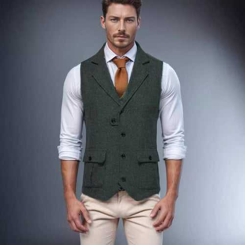 Herren Weste im klassischen Herringbone-Design Heidi-Mode