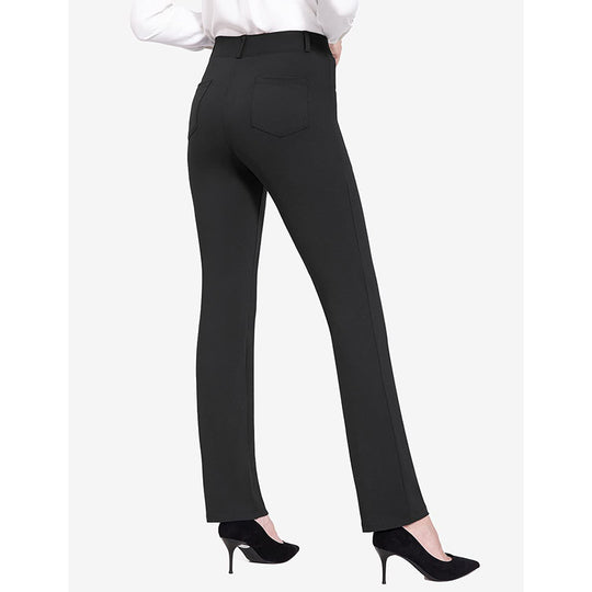 Damen Elegante figurbetonte Stretchhose mit hohen Taschen Heidi-Mode