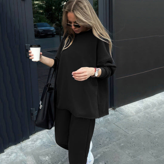 Damen lässiges Fleece-Loungewear-Set Heidi-Mode