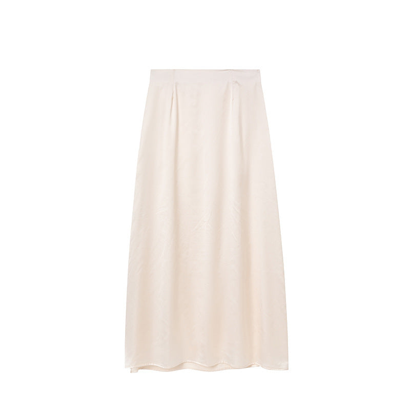 Damen Bodenlanger Satin Maxi-Rock Heidi-Mode