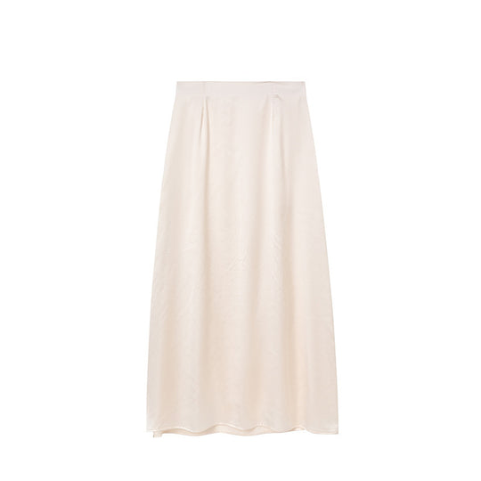 Damen Bodenlanger Satin Maxi-Rock Heidi-Mode