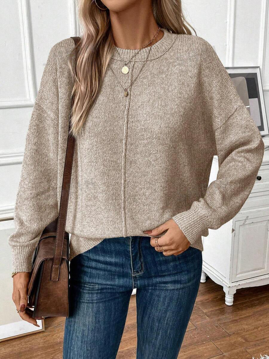 Damen lässiger Strickpullover Heidi-Mode