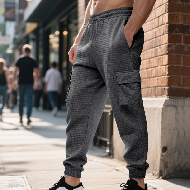 Herren Cargo-Jogginghose mit elastischem Bund und zahlreichen Taschen Heidi-Mode