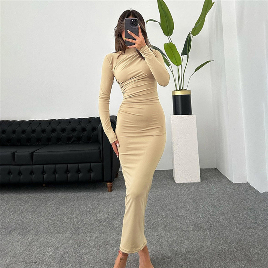 Damen figurbetontes Langarmkleid Heidi-Mode
