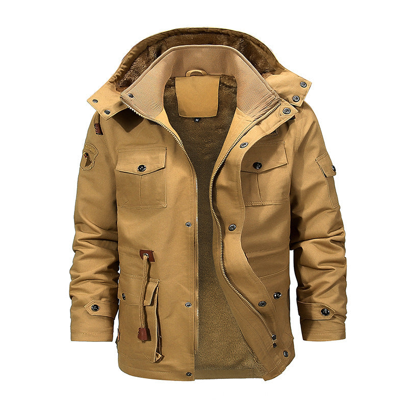 Herren robuste Utility-Jacke mit warmem Innenfutter Heidi-Mode
