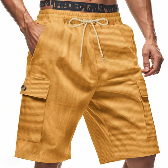 Herren Cargo-Shorts mit verstellbarem Kordelzug und praktischen Seitentaschen Heidi-Mode