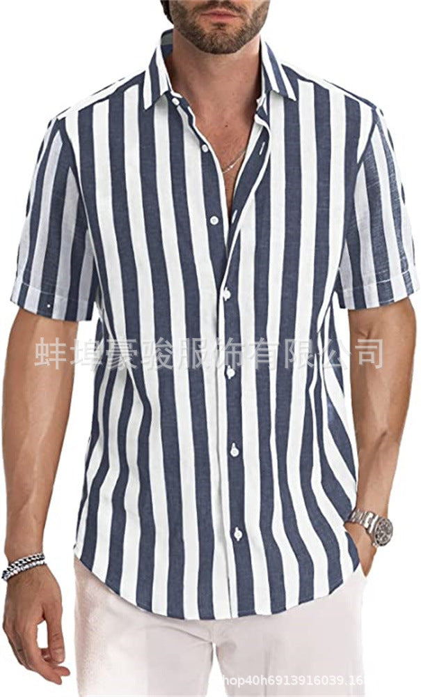 Heidi Mode | Herren Hemd mit gestreiftem Revers
