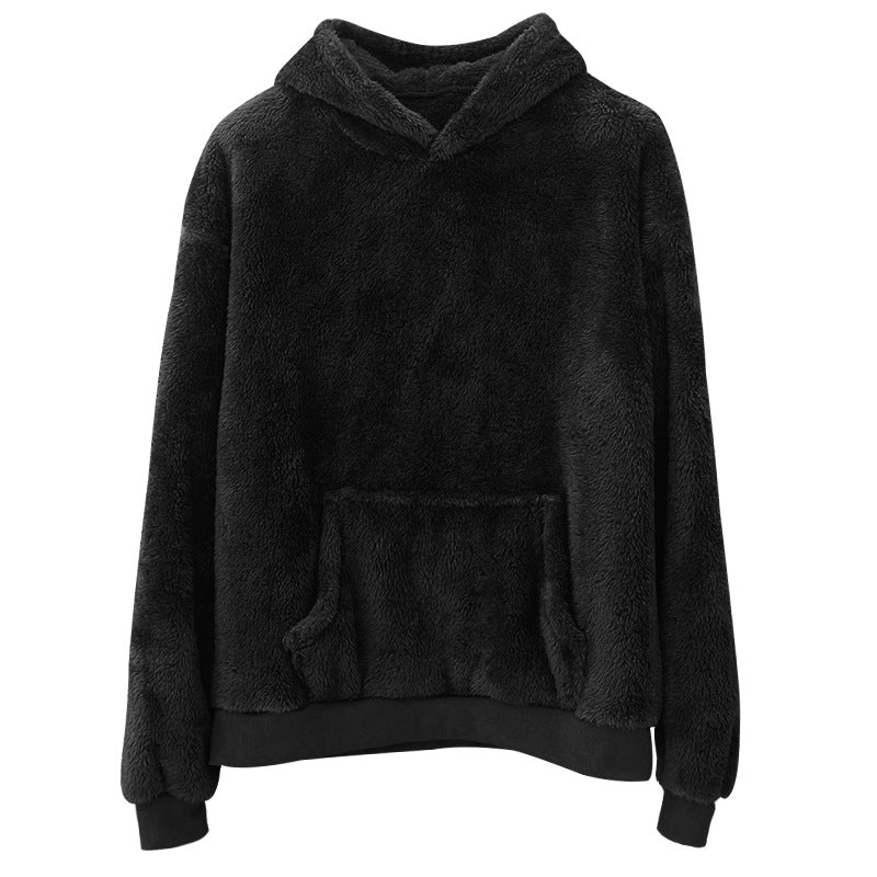 Damen Kuscheliger Kapuzenpullover aus weichem Fleece Heidi-Mode