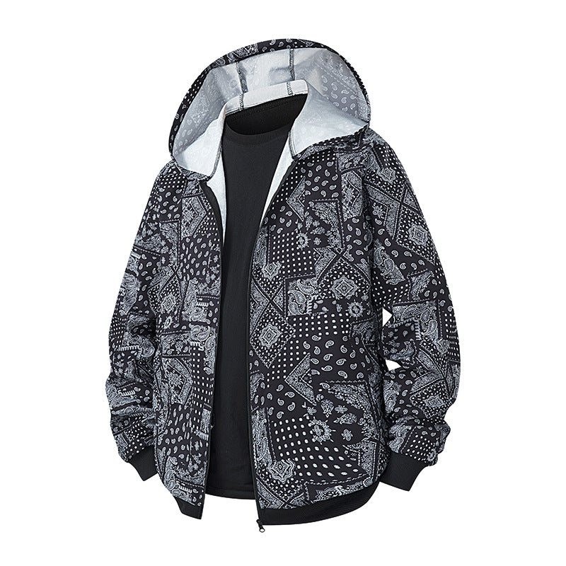Damen leichte Windbreaker-Jacke mit farbenfrohem Muster und atmungsaktiven Eigenschaften Heidi-Mode