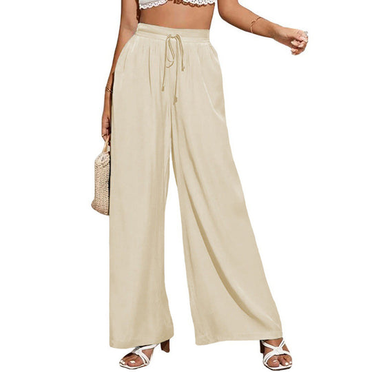Damen weite Sommerhose mit hohem Bund Heidi-Mode