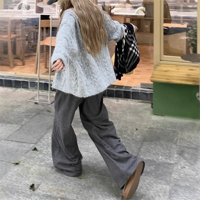 Damen kuscheliger Cardigan mit weit geschnittenen Ärmeln und feiner Struktur Heidi-Mode