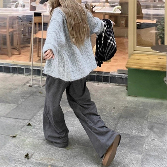 Damen kuscheliger Cardigan mit weit geschnittenen Ärmeln und feiner Struktur Heidi-Mode