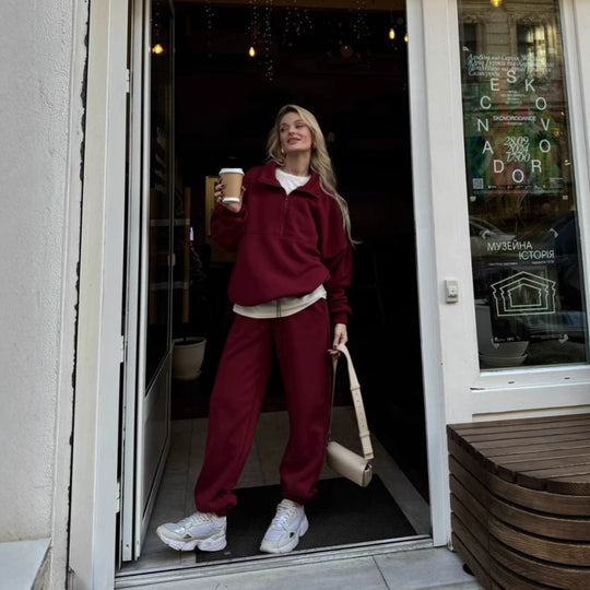 Damen Basic Oversized-Lounge-Set mit hohem Komfort Heidi-Mode