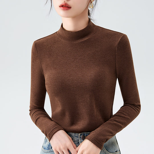 Damen Turtleneck Shirt aus weicher Stretchmaterialmischung mit eleganten Details Heidi-Mode