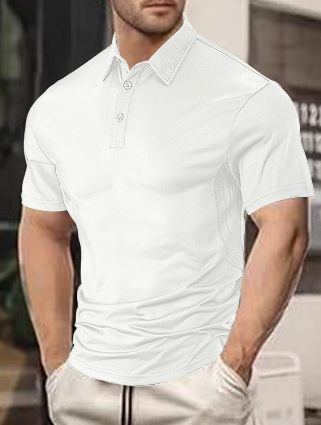 Herren Poloshirt mit atmungsaktiven Eigenschaften und modernem Kragen Heidi-Mode