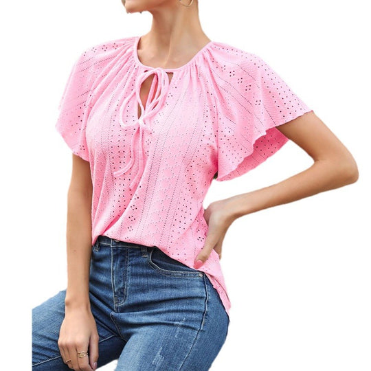 Damen elegante Bluse mit Schleifenverschluss Heidi-Mode
