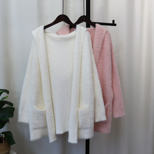 Damen Kuscheliger Cardigan mit langen Ärmeln und praktischen Taschen Heidi-Mode