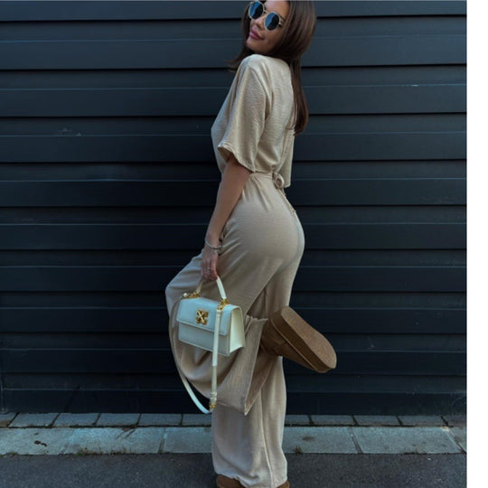 Damen eleganter Jumpsuit mit lockerem Schnitt Heidi-Mode