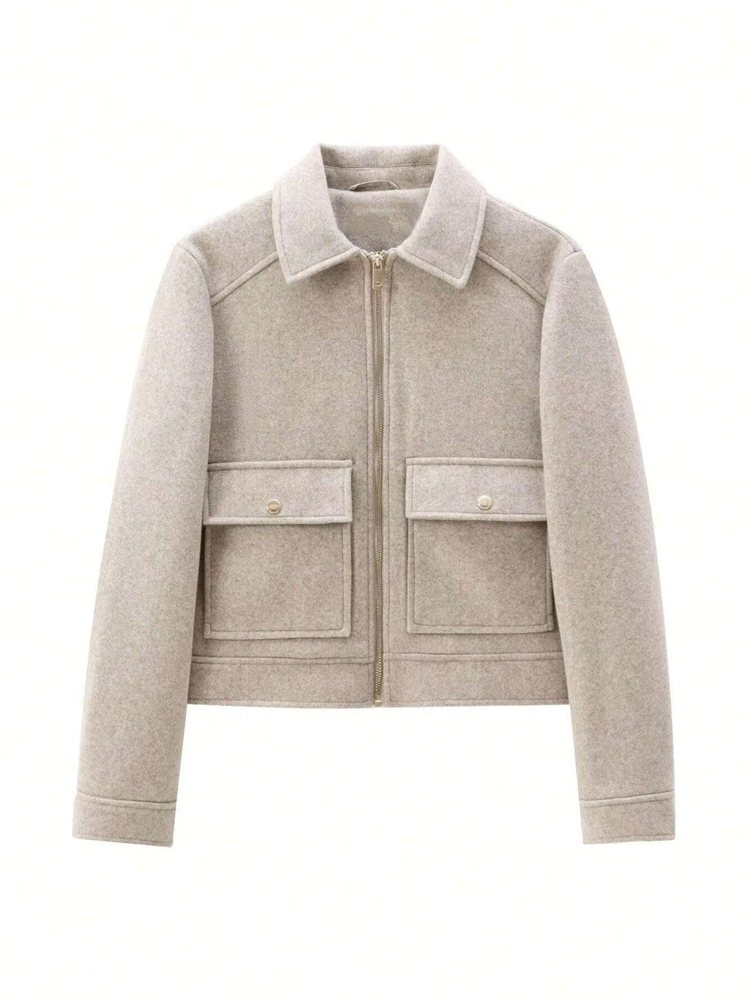 Damen modische kurz geschnittene Jacke mit praktischen Pattentaschen Heidi-Mode