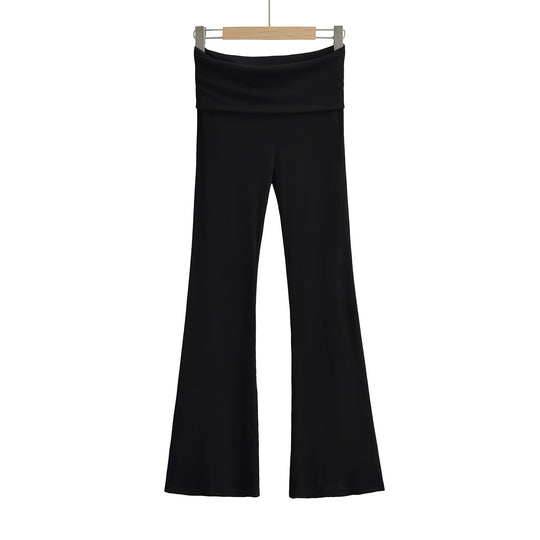 Damen Flared Yoga-Hose mit hohem Bund und elastischem Komfort Heidi-Mode