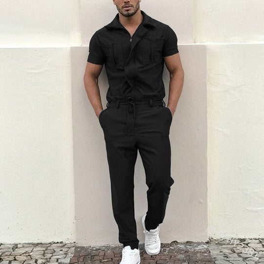 Damen Overall mit praktischen Taschen und elastischem Bund Heidi-Mode