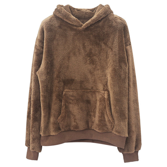 Damen Kuscheliger Kapuzenpullover aus weichem Fleece Heidi-Mode